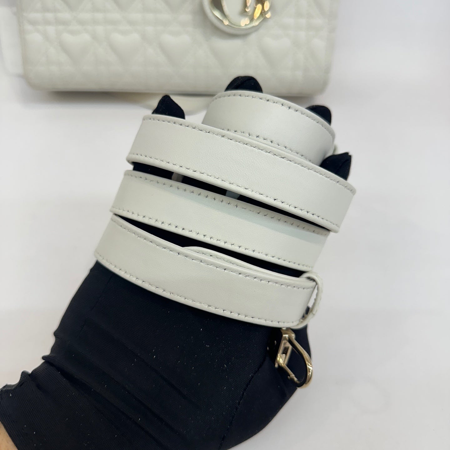 Dior - Lady Dior - Leather - White - (small)