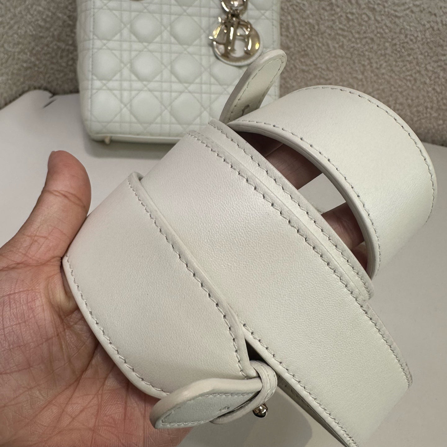 Dior - Lady Dior - Leather - White - (small)