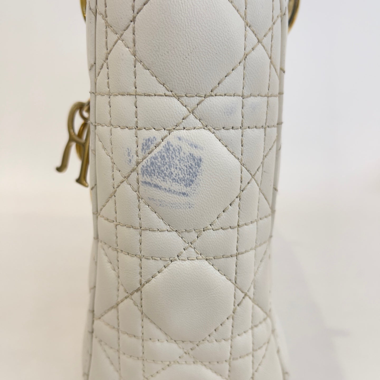 Dior - Lady Dior - Leather - White - (small)