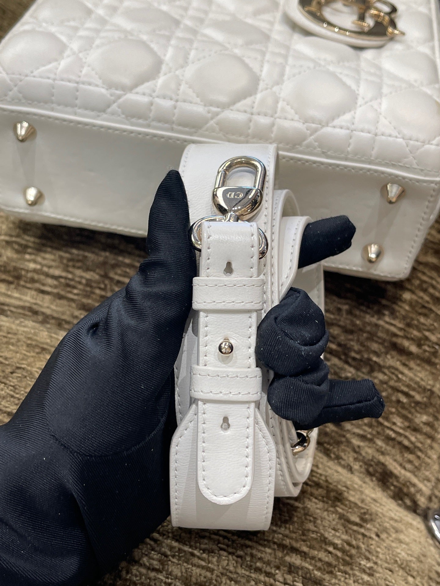 Dior - Lady Dior - Leather - White - (small)