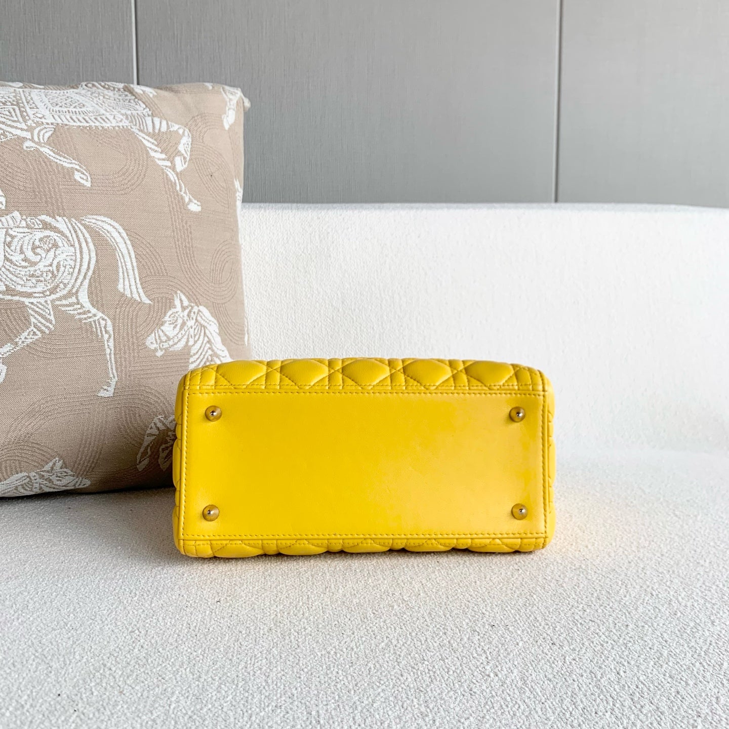 Dior - Lady Dior - Leather - Yellow - (medium)