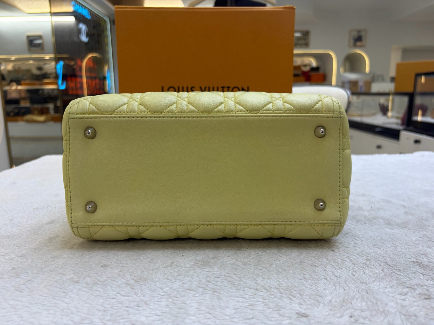 Dior - Lady Dior - Leather - Yellow - (medium)