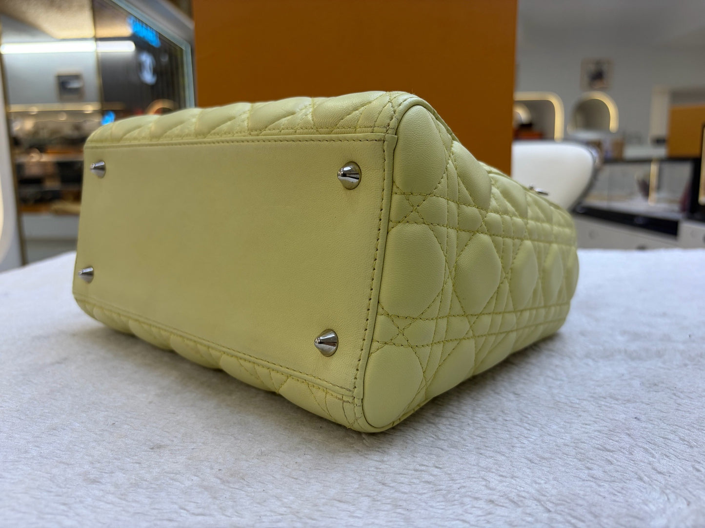 Dior - Lady Dior - Leather - Yellow - (medium)