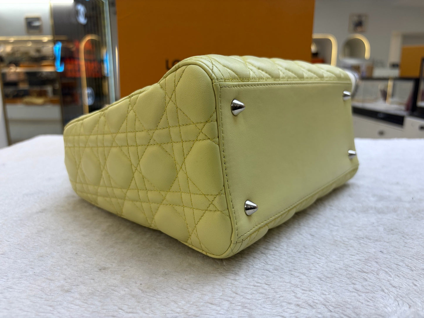 Dior - Lady Dior - Leather - Yellow - (medium)