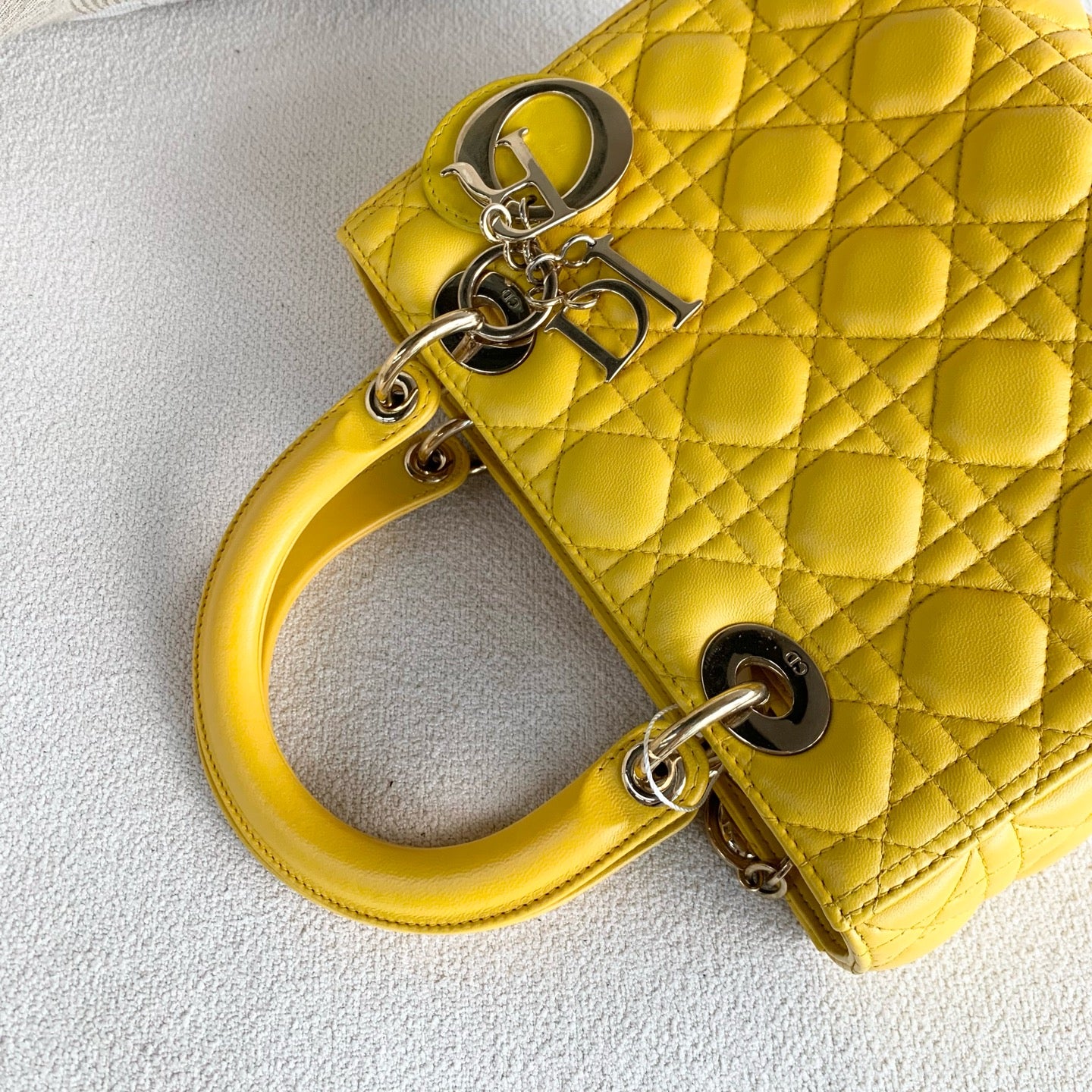Dior - Lady Dior - Leather - Yellow - (medium)