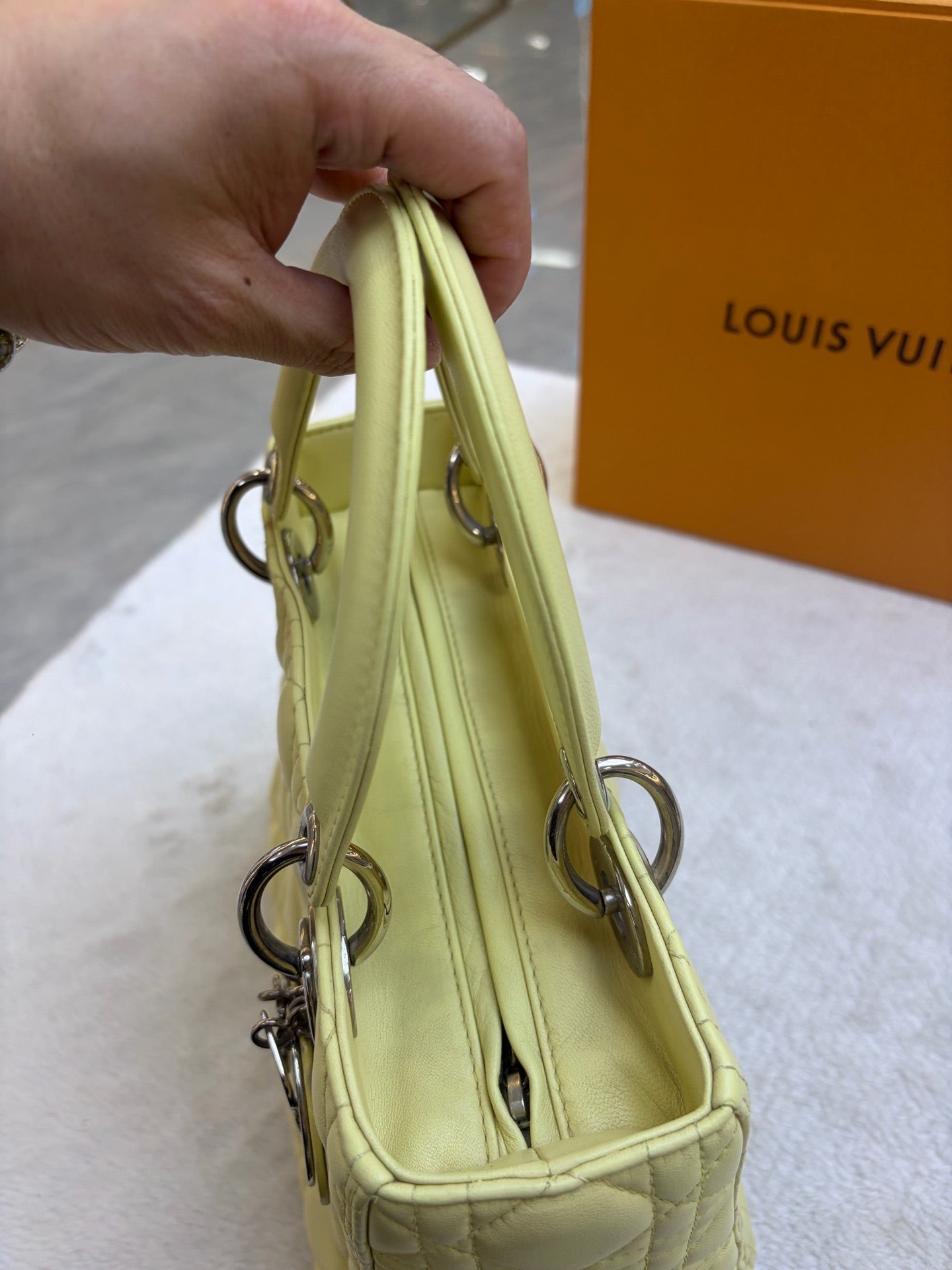 Dior - Lady Dior - Leather - Yellow - (medium)
