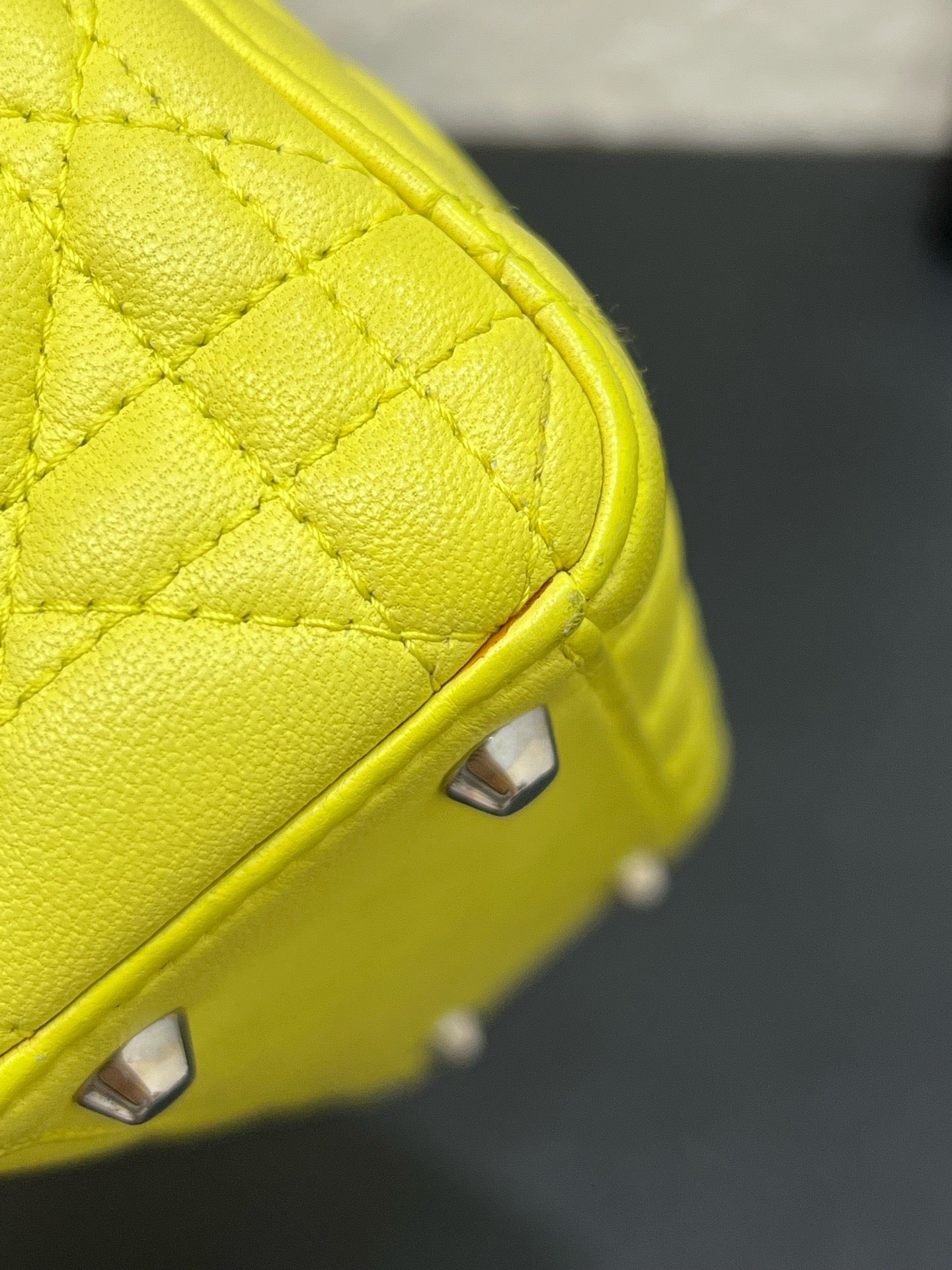 Dior - Lady Dior - Leather - Yellow - (mini)