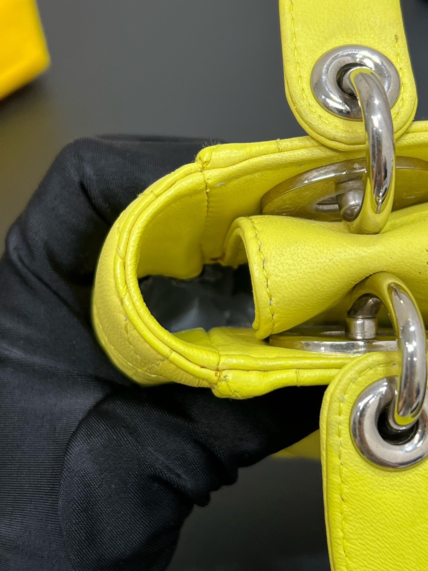 Dior - Lady Dior - Leather - Yellow - (mini)