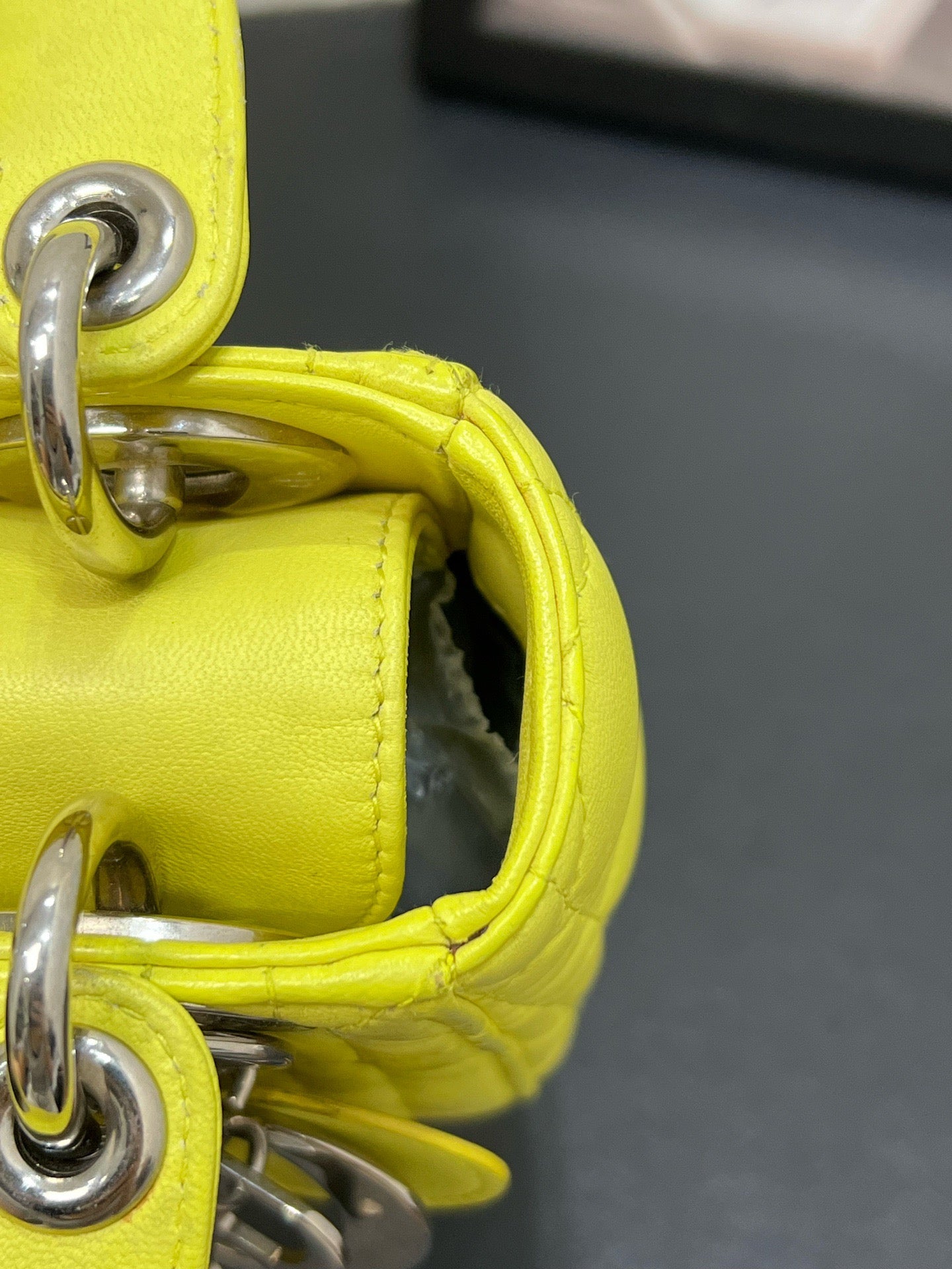 Dior - Lady Dior - Leather - Yellow - (mini)