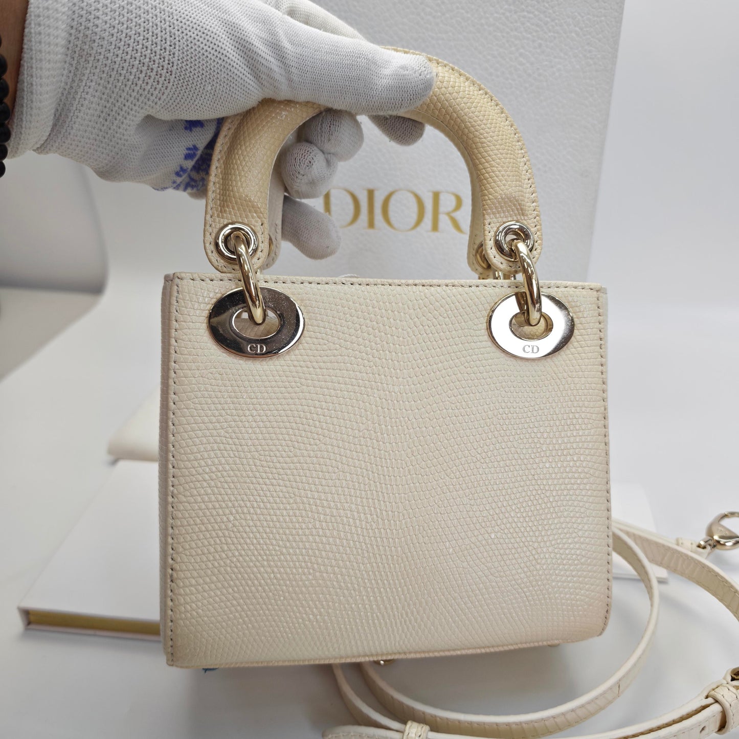 Dior - Lady Dior - Lizard - Beige - (mini)