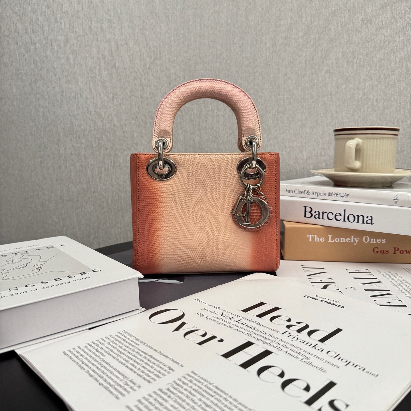 Dior - Lady Dior - Lizard - Pink - (mini)