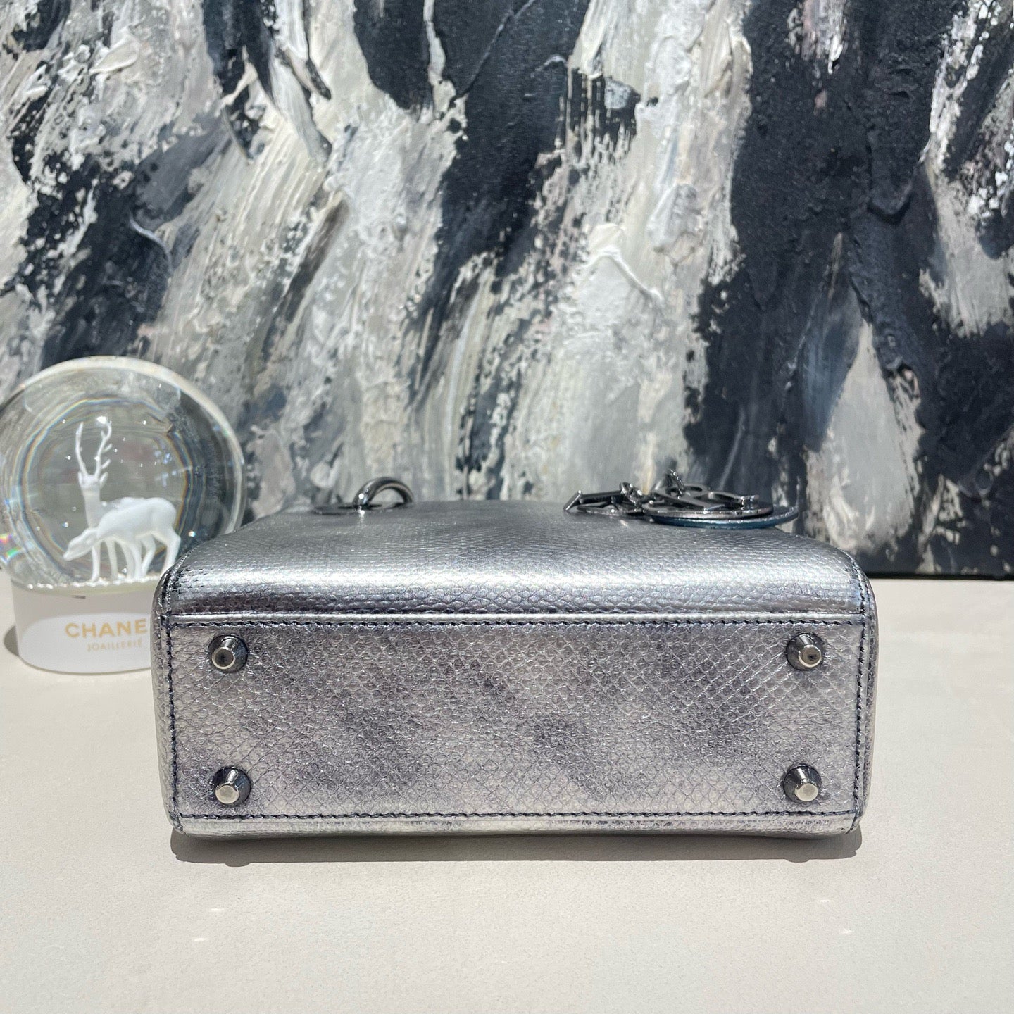 Dior - Lady Dior - Lizard - Silver - (mini)