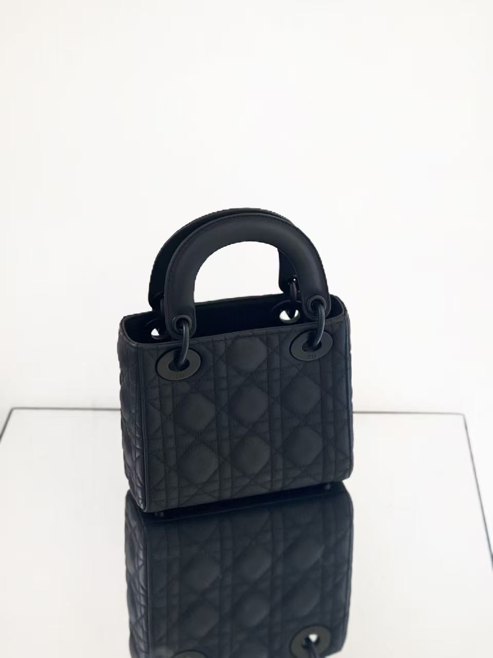Dior - Lady Dior - Matte Calfskin Leather - Black - (mini)
