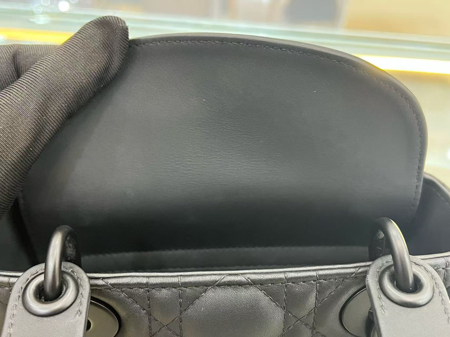 Dior - Lady Dior - Matte Calfskin Leather - Black - (mini)