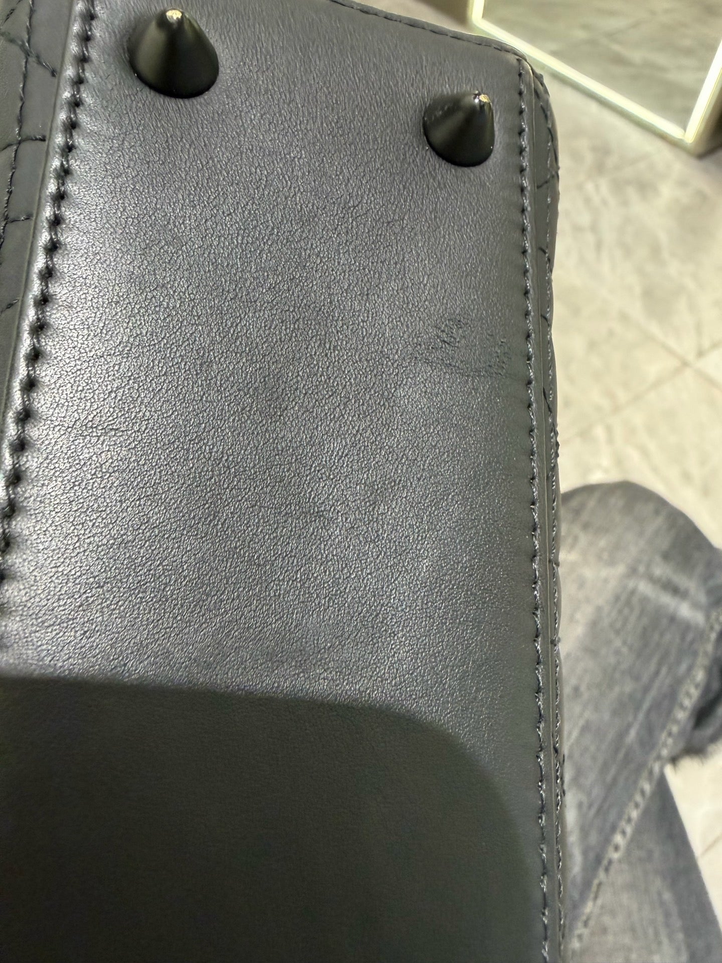 Dior - Lady Dior - Matte lambskin leather - Black - (small)