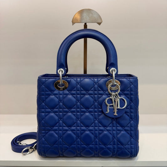 Dior - Lady Dior Medium - Leather - Blue - (medium)