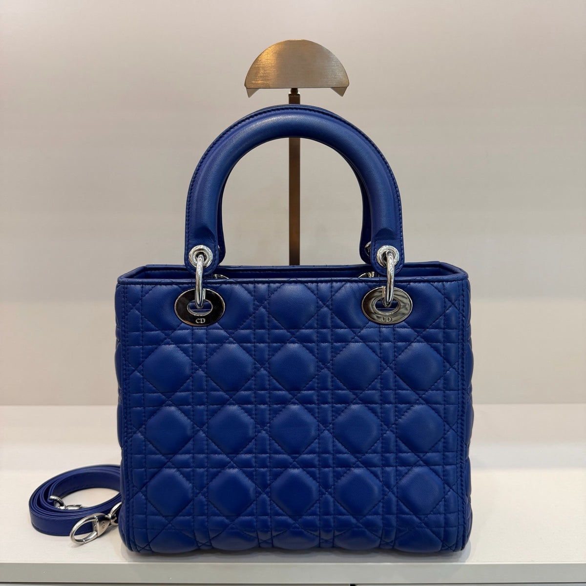 Dior - Lady Dior Medium - Leather - Blue - (medium)