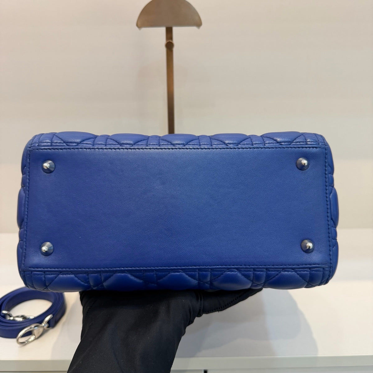 Dior - Lady Dior Medium - Leather - Blue - (medium)