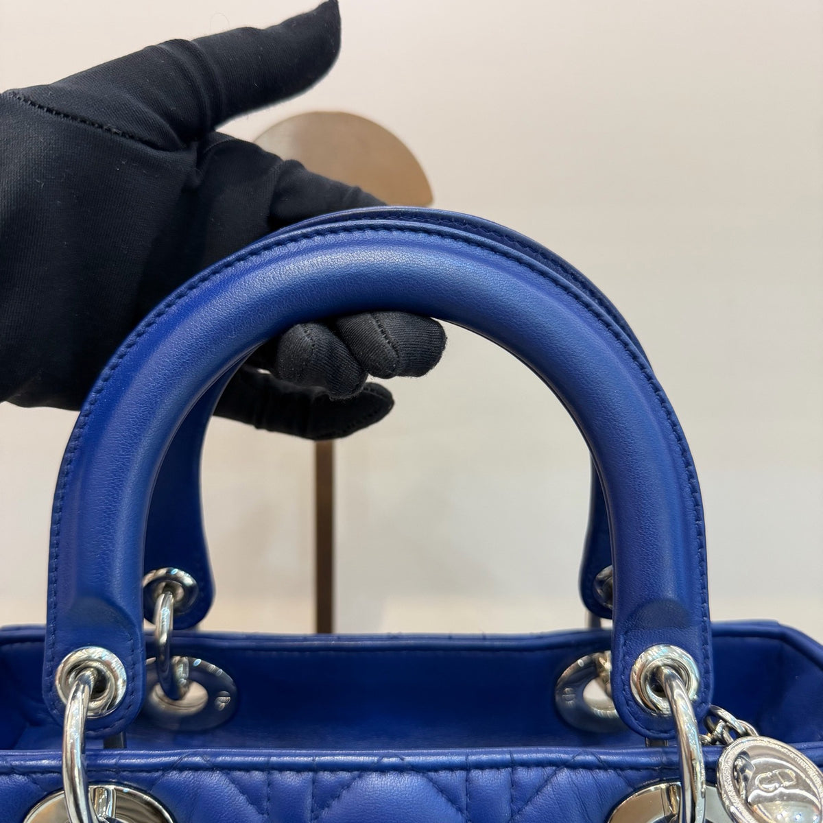 Dior - Lady Dior Medium - Leather - Blue - (medium)