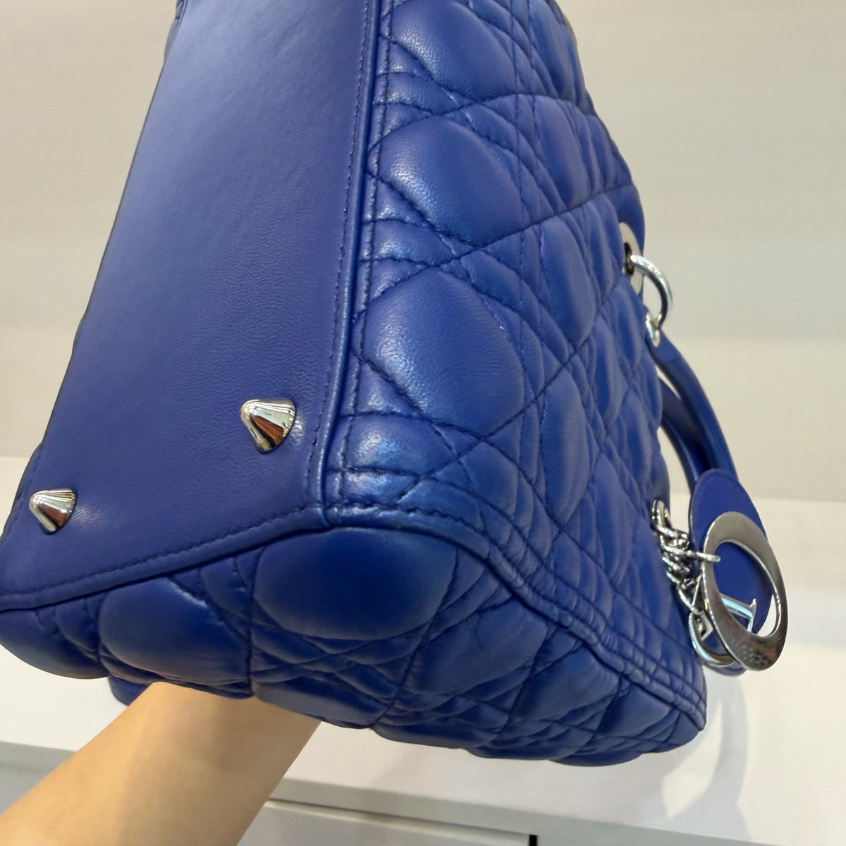 Dior - Lady Dior Medium - Leather - Blue - (medium)