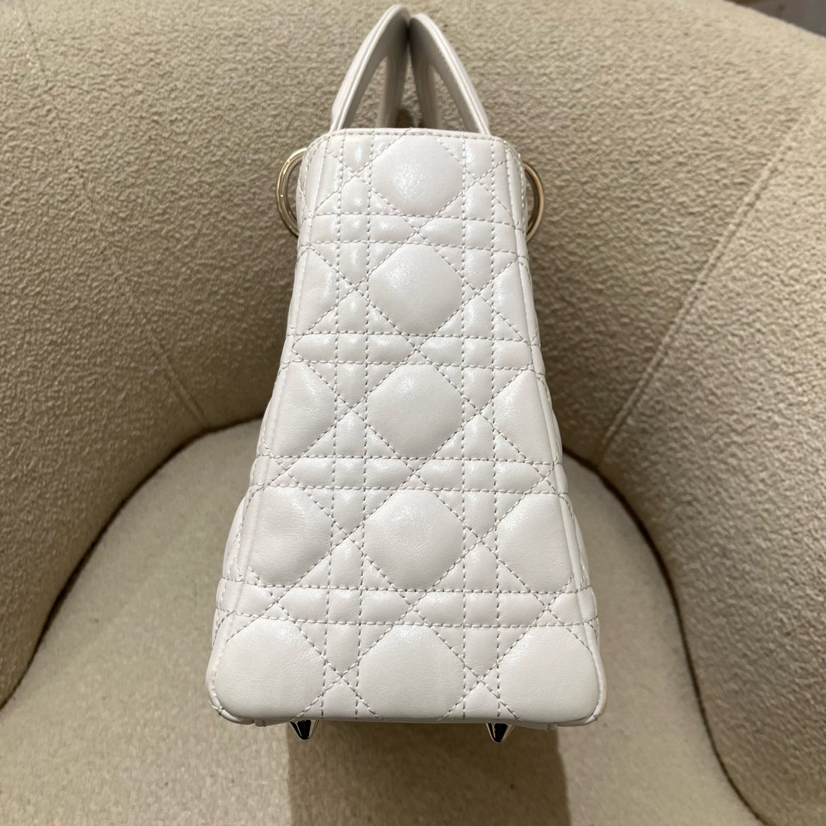 Dior - Lady Dior Medium - Leather - Grey - (medium)