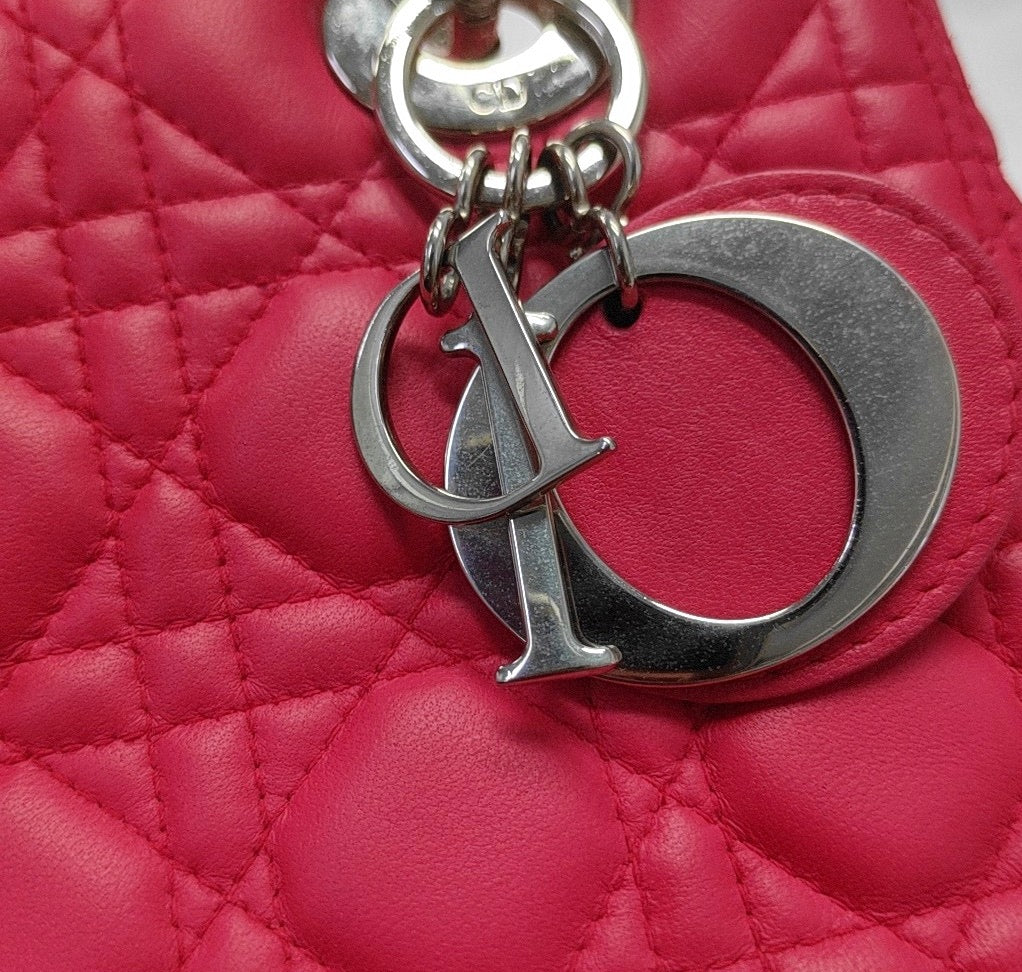 Dior - Lady Dior Medium - Leather - Pink - (medium)