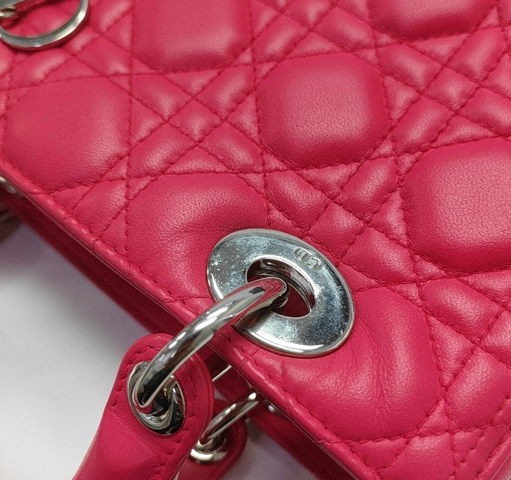 Dior - Lady Dior Medium - Leather - Pink - (medium)