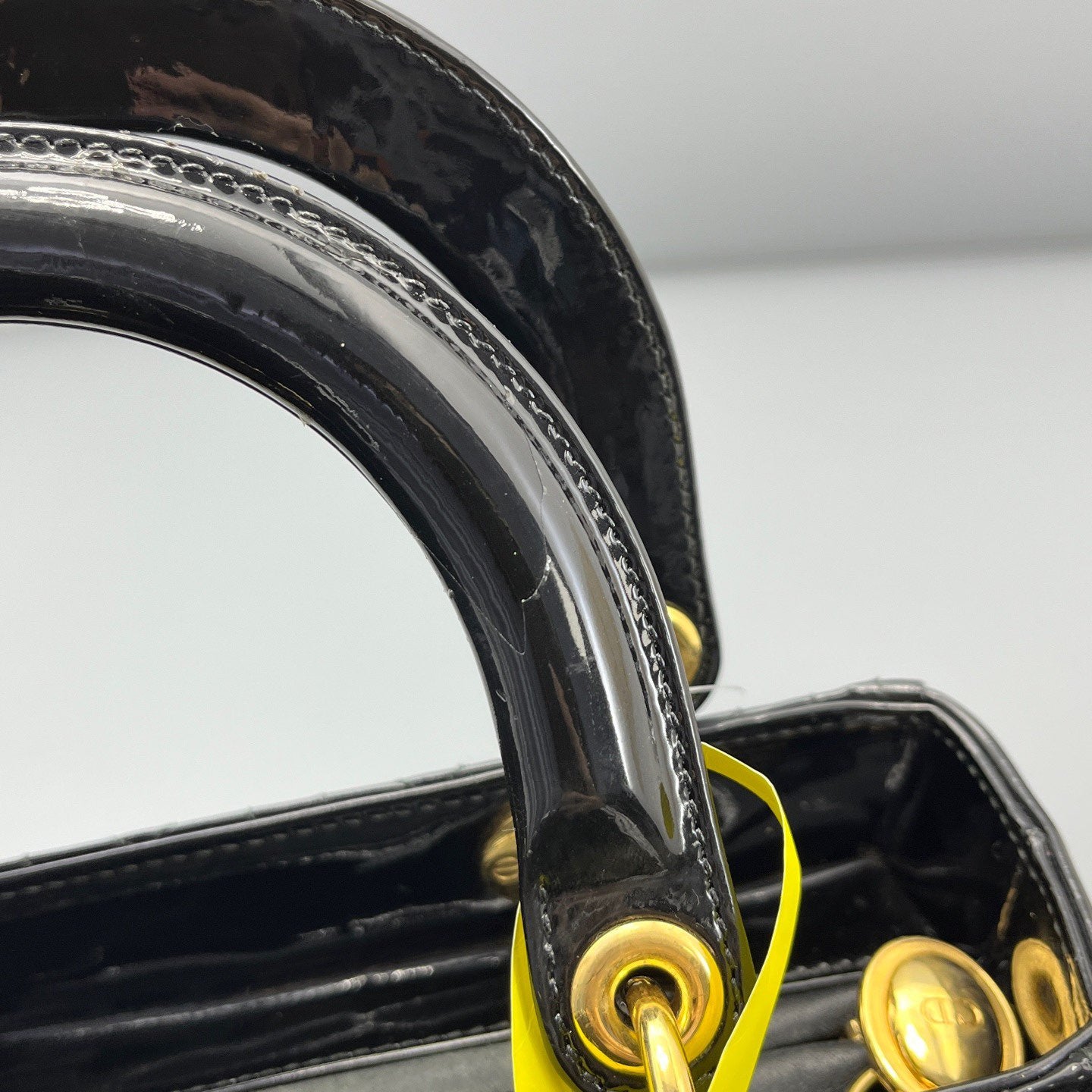 Dior - Lady Dior Medium - Patent leather - Black with Gold-Tone Hardware - (medium)