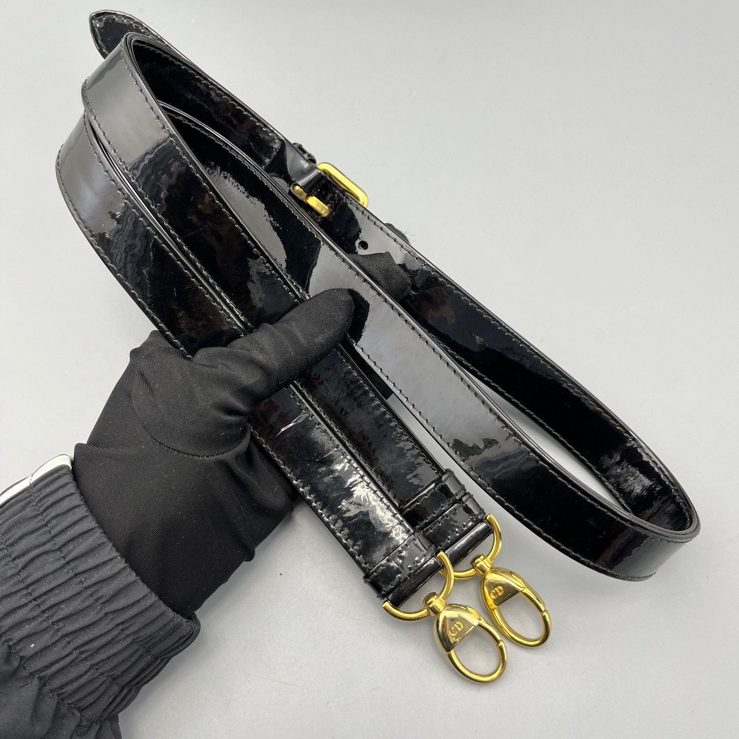 Dior - Lady Dior Medium - Patent leather - Black with Gold-Tone Hardware - (medium)