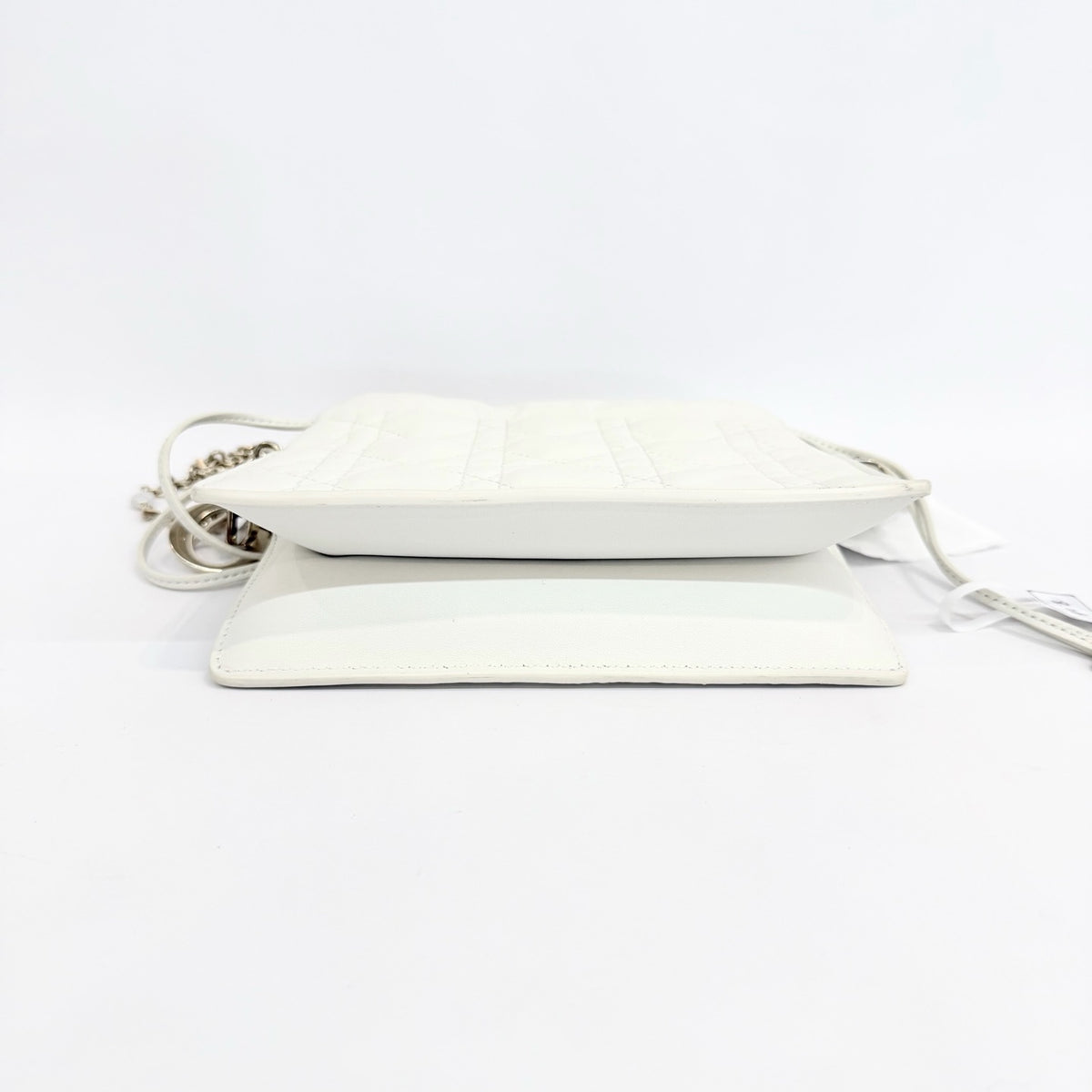 Dior - Lady Dior Mini Drawstring Pouch - Leather - White - (mini)