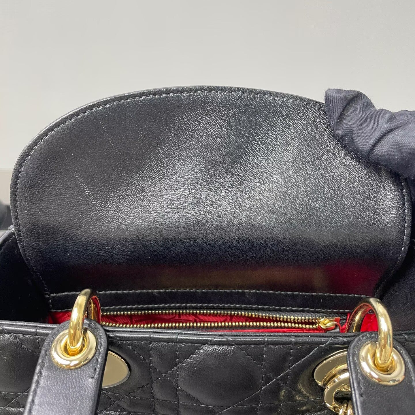 Dior - Lady Dior Mini - Lambskin leather - Black - (Mini)