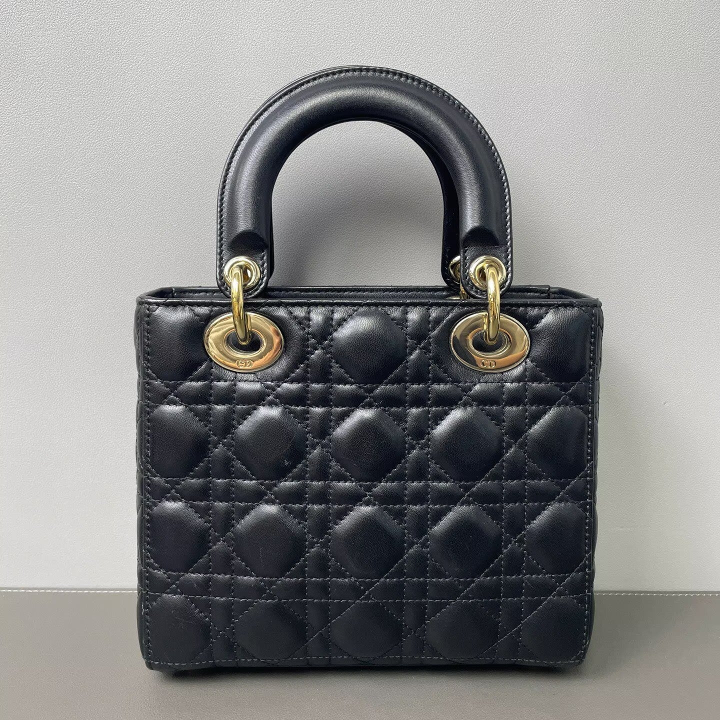 Dior - Lady Dior Mini - Lambskin leather - Black - (Mini)