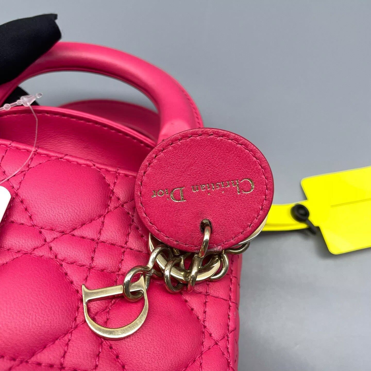 Dior - Lady Dior Mini - Lambskin leather - Fuchsia with Gold-Tone Hardware - (mini)