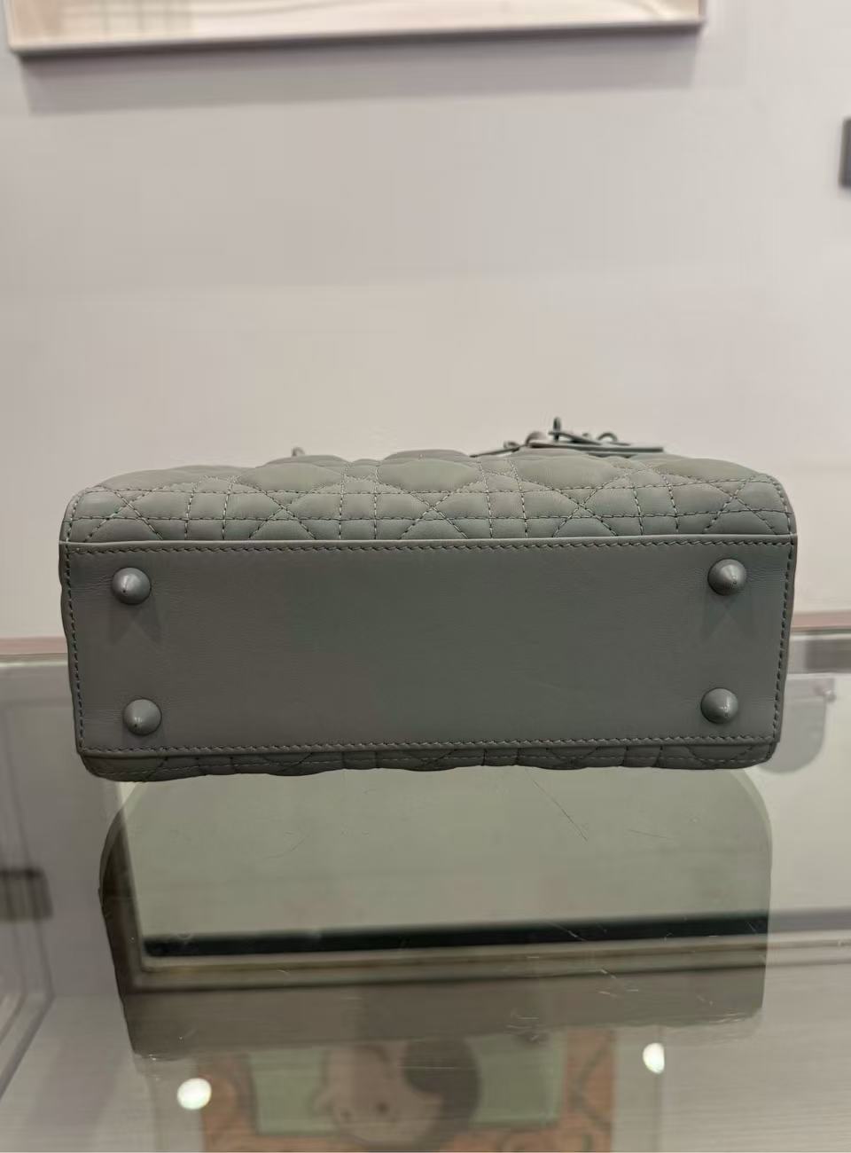 Dior - Lady Dior Mini - Lambskin leather - Rock Grey - (Mini)