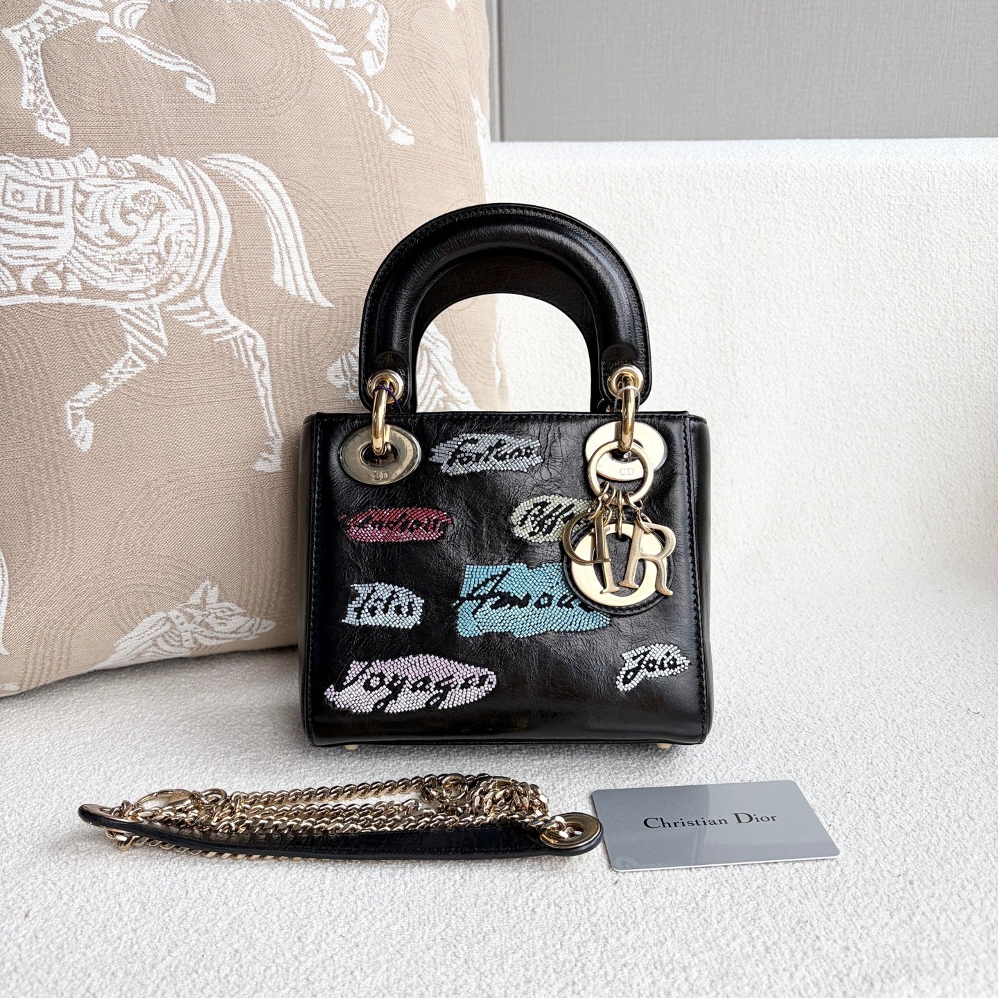 Dior - Lady Dior Mini - Leather - Black - (mini)