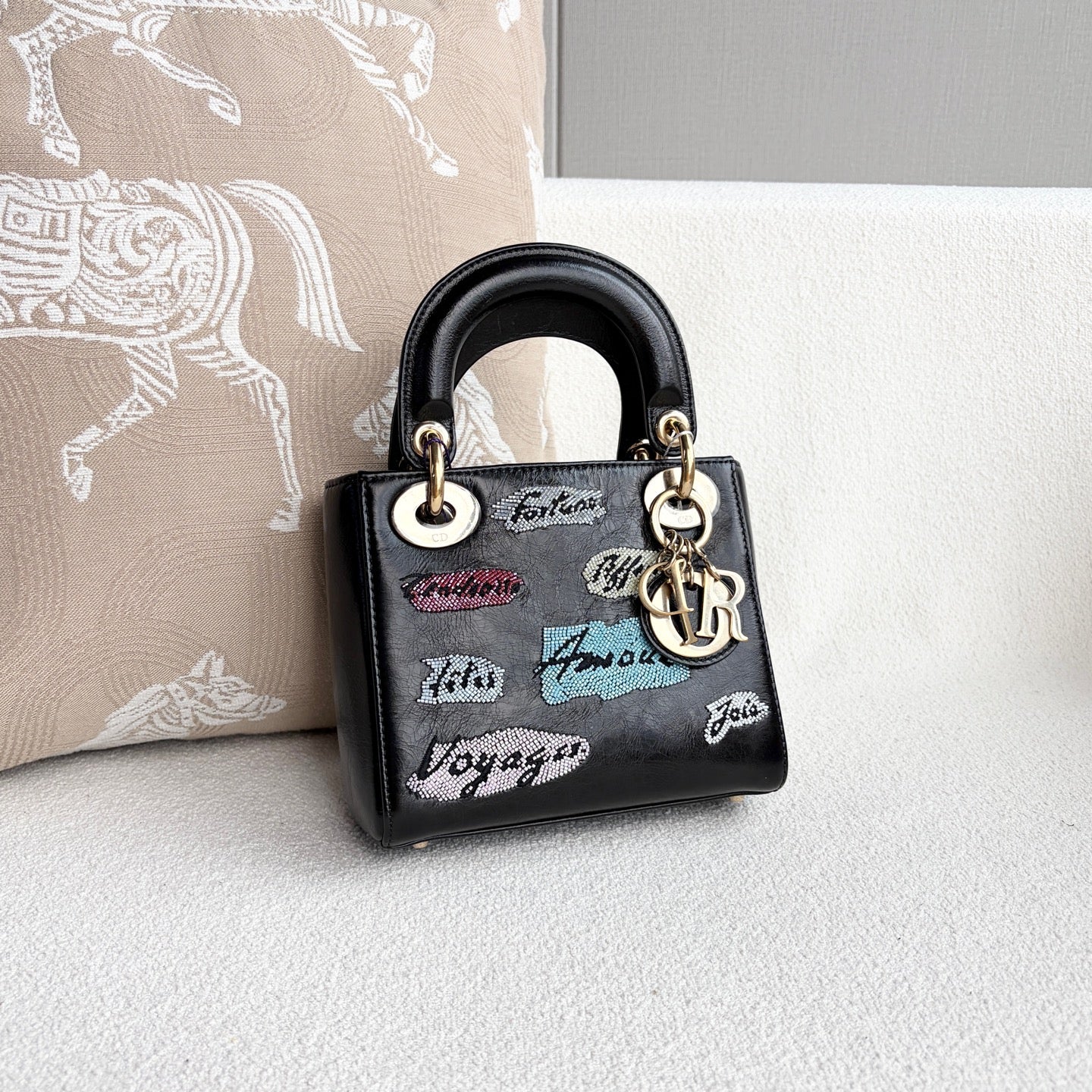 Dior - Lady Dior Mini - Leather - Black - (mini)