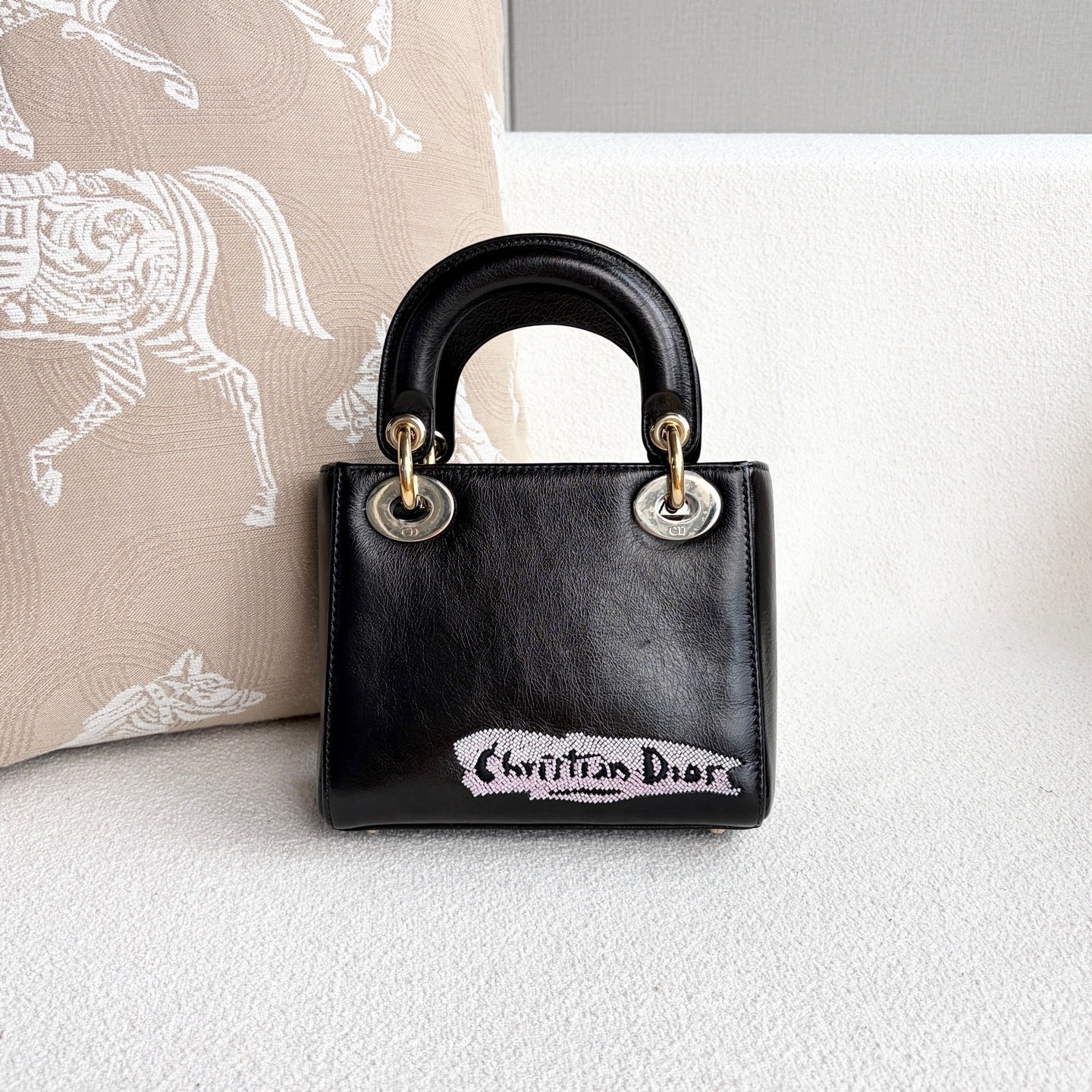 Dior - Lady Dior Mini - Leather - Black - (mini)