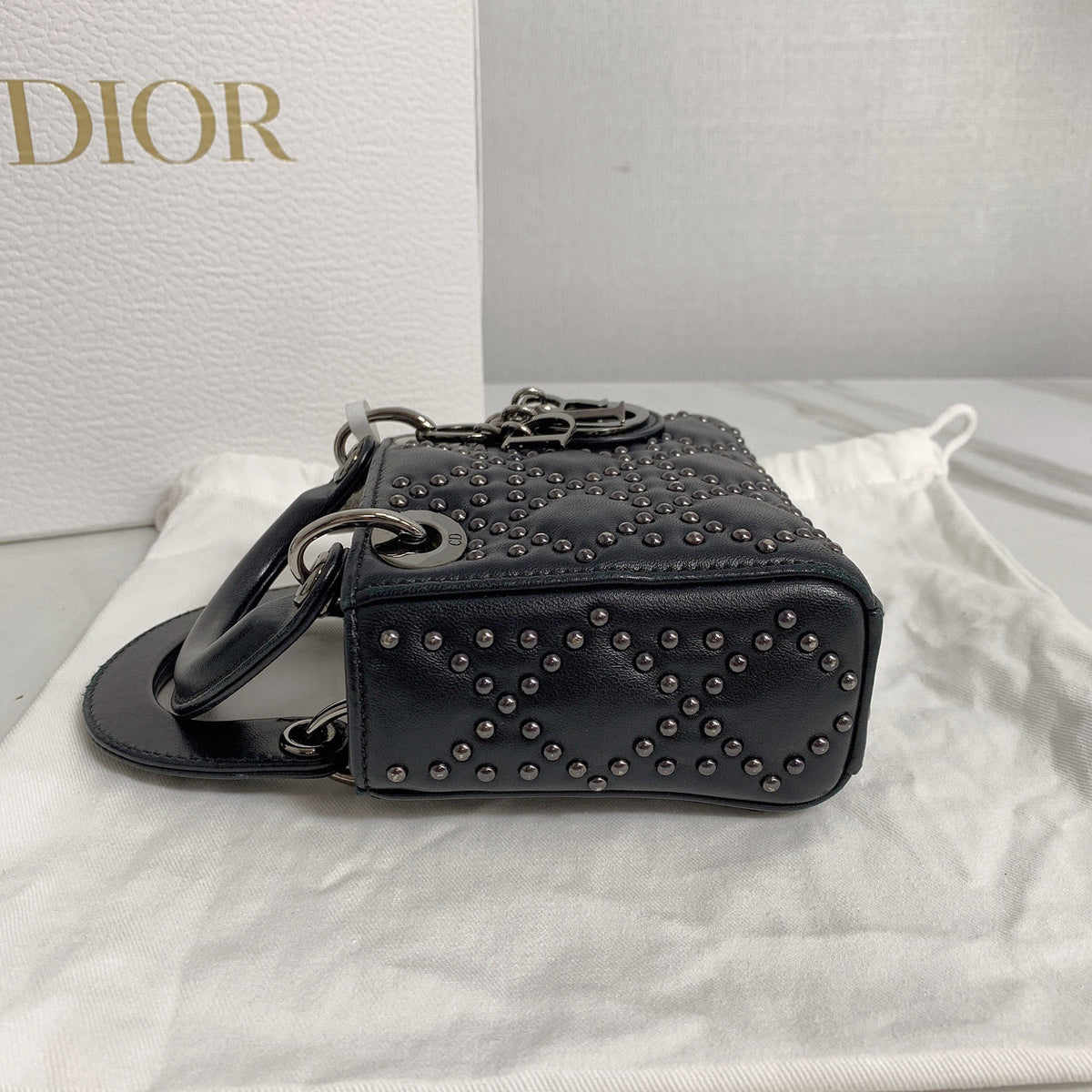Dior - Lady Dior Mini - Leather - Black - (mini)