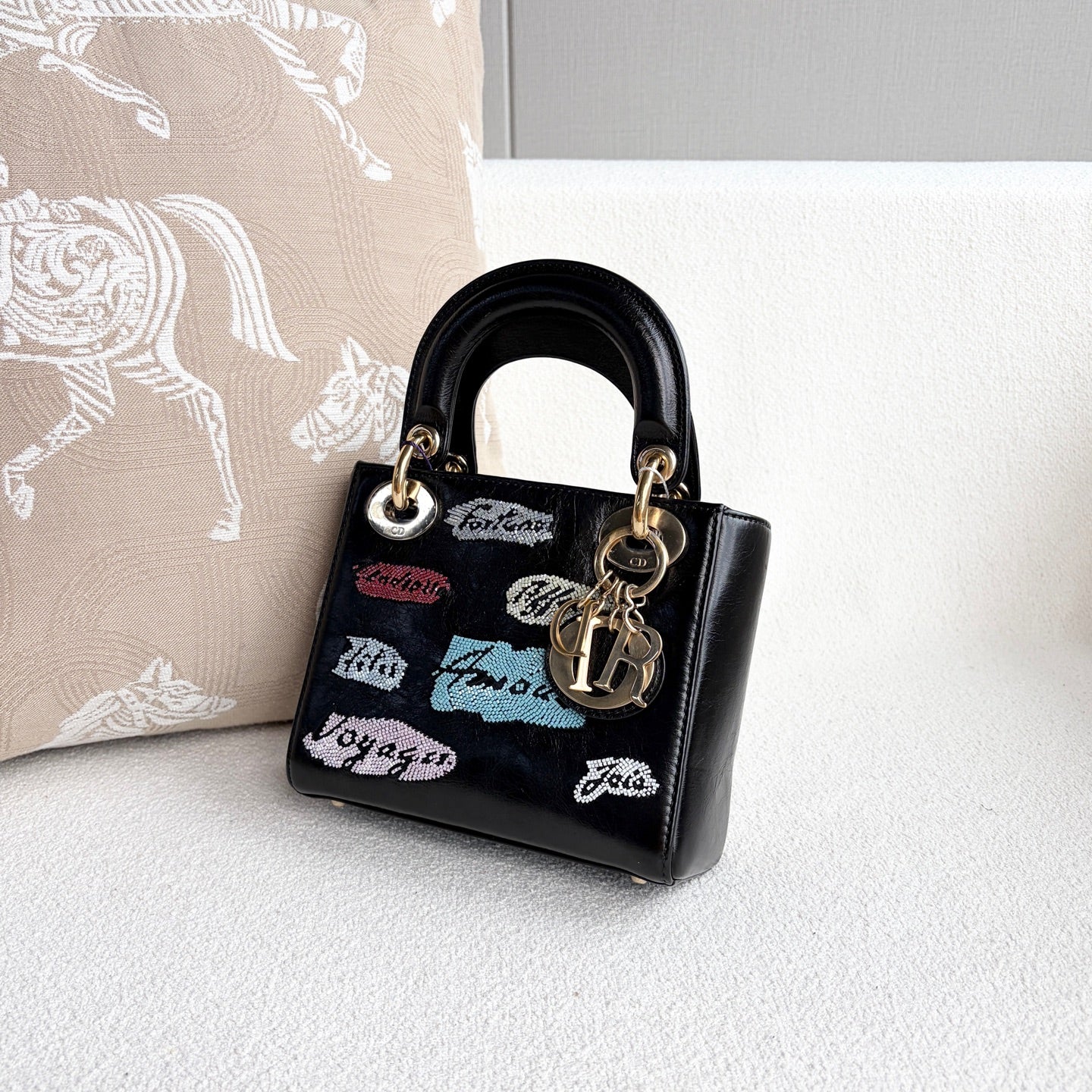 Dior - Lady Dior Mini - Leather - Black - (mini)