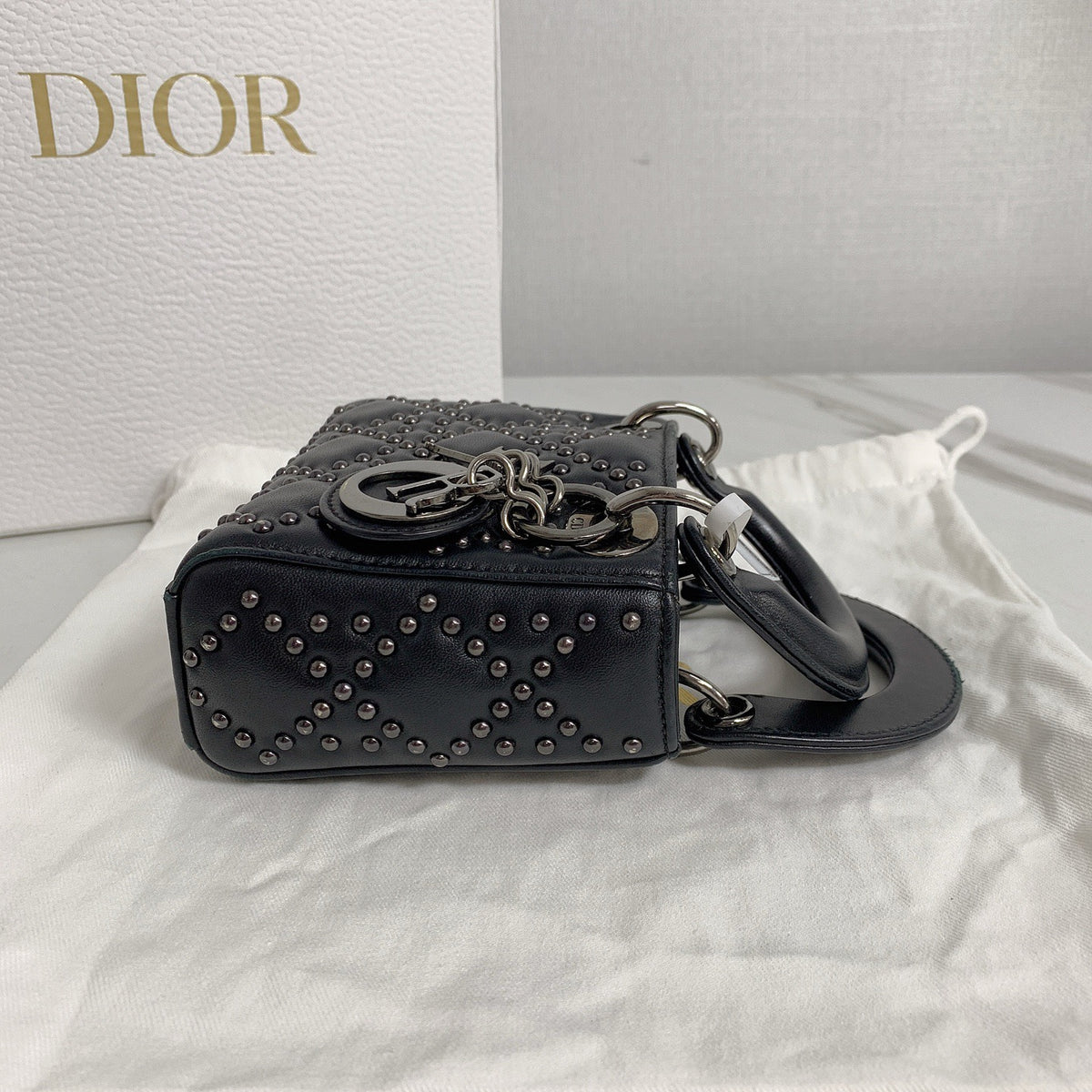 Dior - Lady Dior Mini - Leather - Black - (mini)