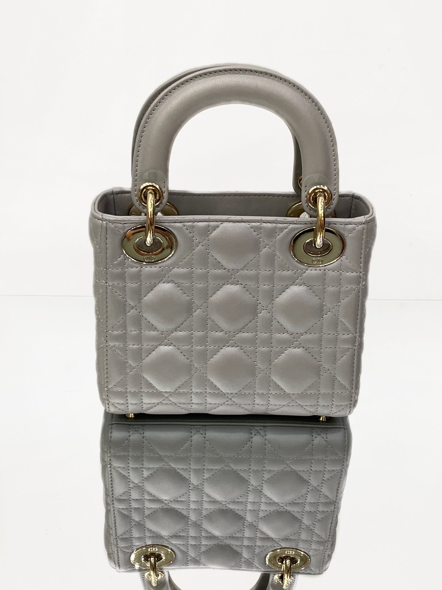 Dior - Lady Dior (Mini) - Leather - Grey - (mini)