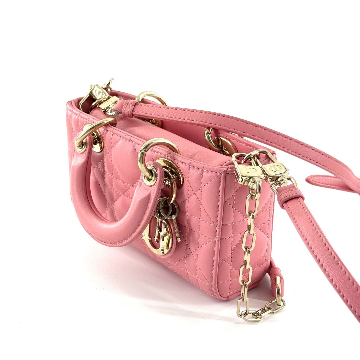 Dior - Lady Dior Mini - Leather - Pink - (mini)