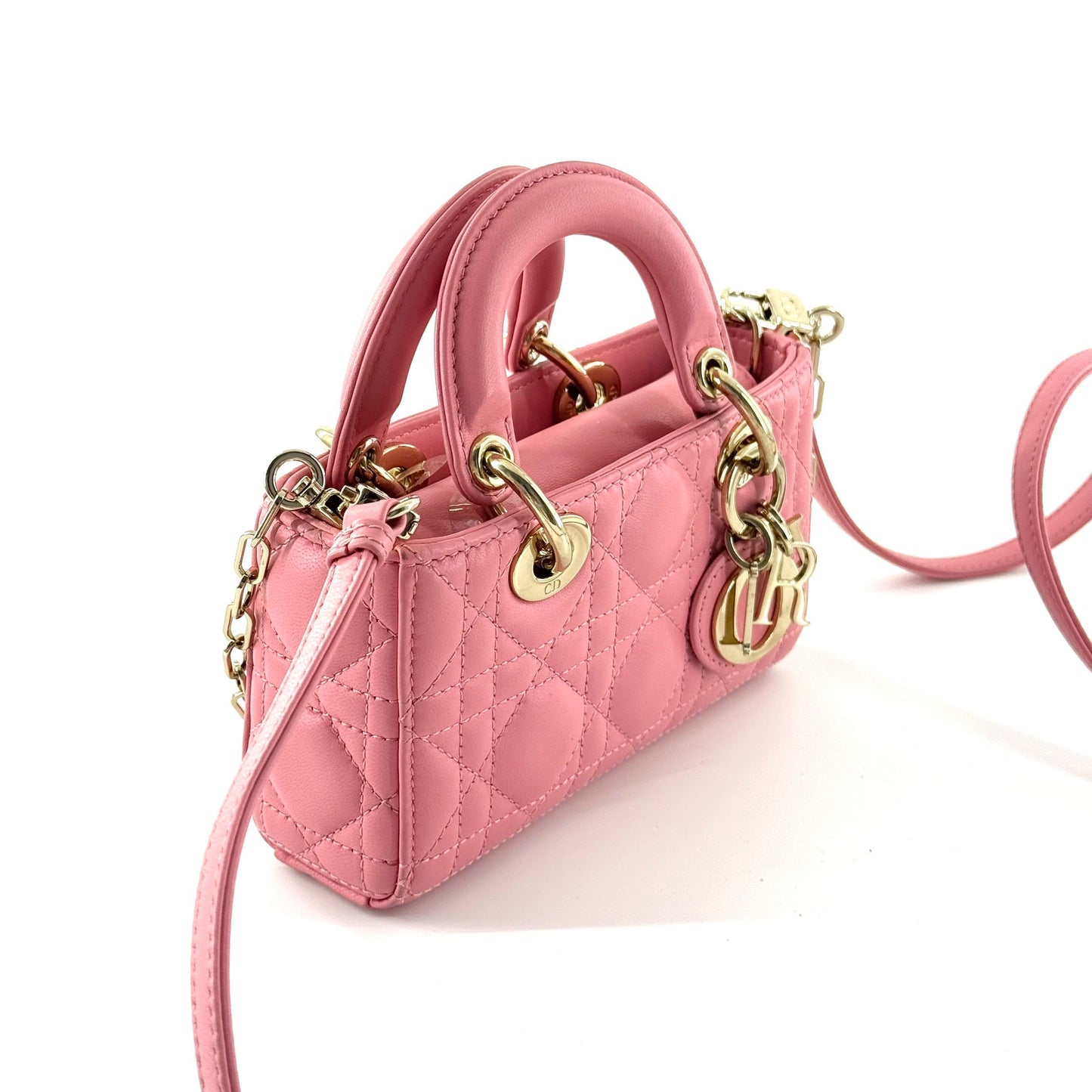 Dior - Lady Dior Mini - Leather - Pink - (mini)