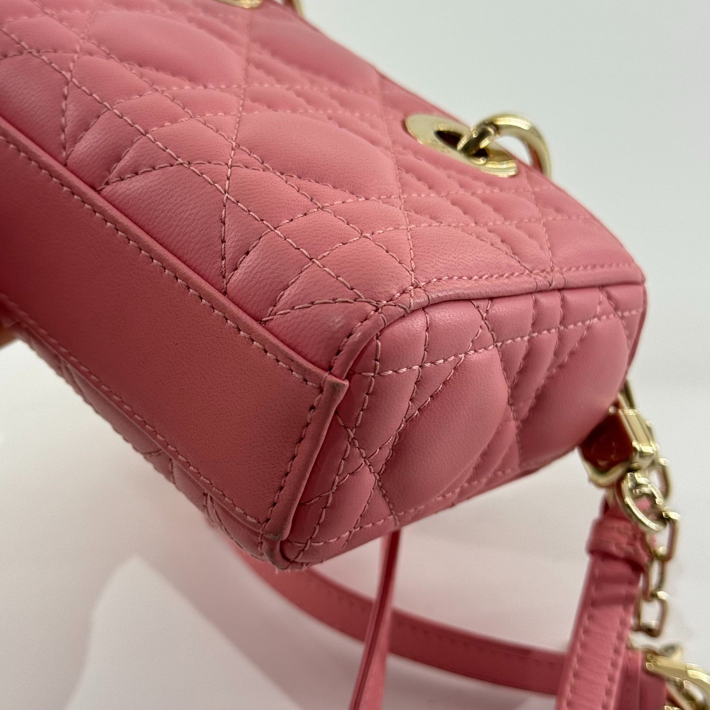 Dior - Lady Dior Mini - Leather - Pink - (mini)