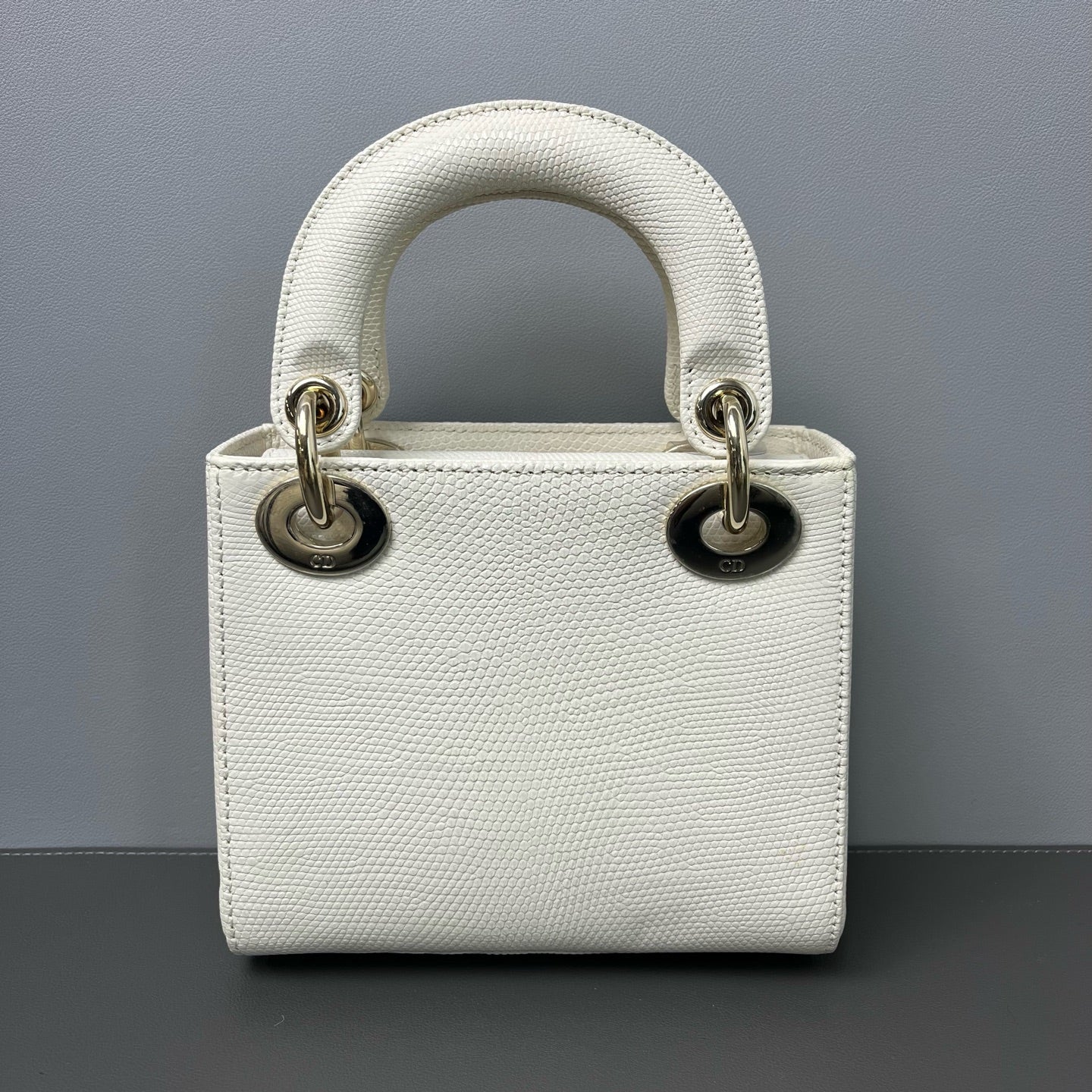 Dior - Lady Dior Mini - Lizard skin - White - (mini)