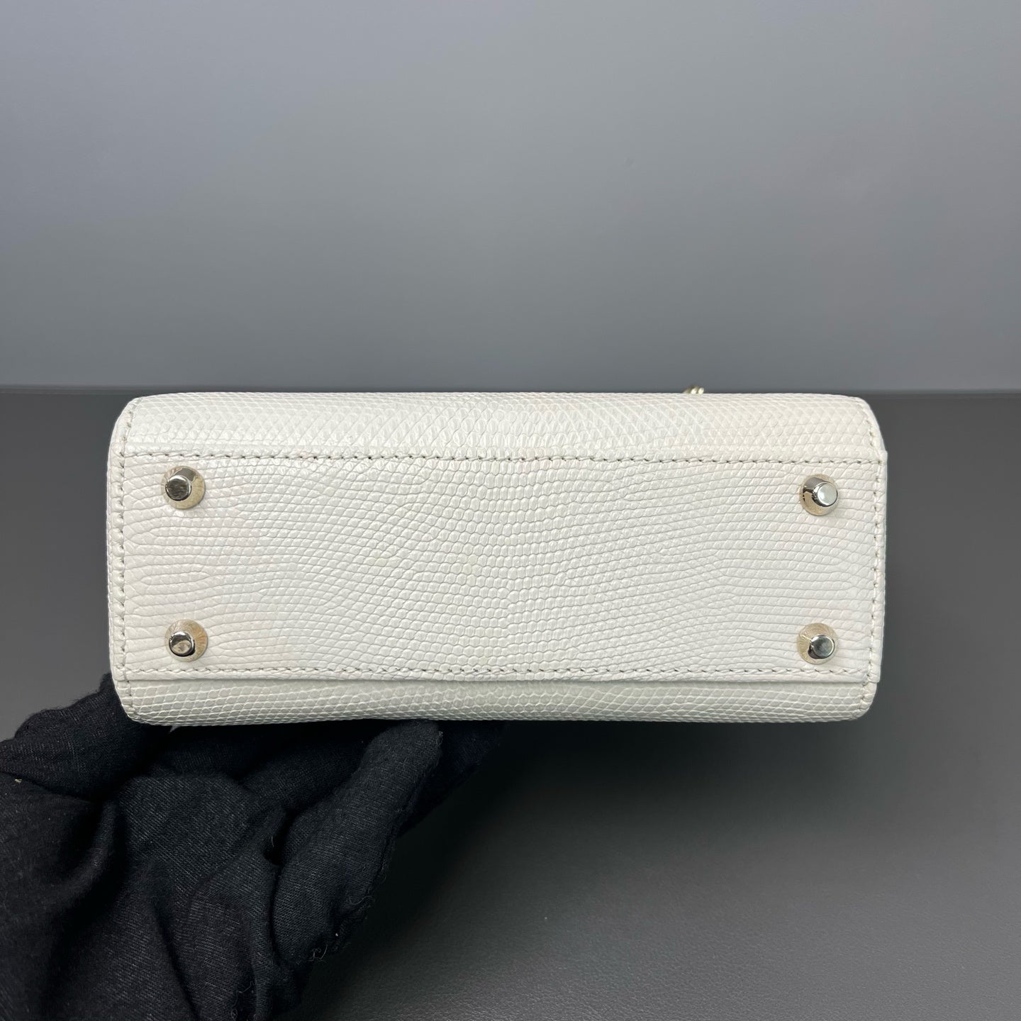 Dior - Lady Dior Mini - Lizard skin - White - (mini)