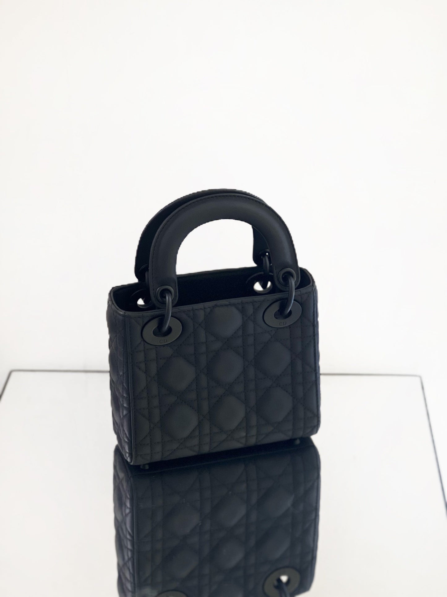 Dior - Lady Dior Mini - Matte lambskin leather - Black - (mini)