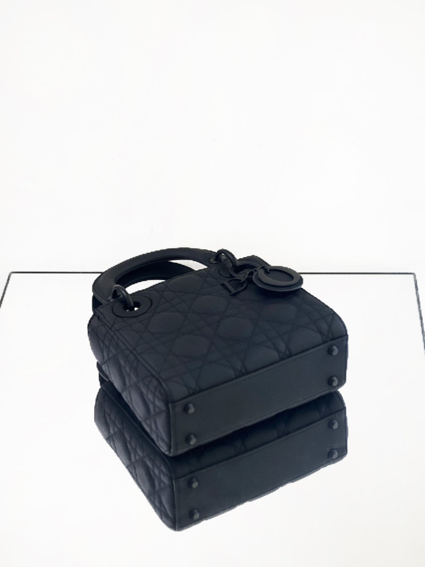 Dior - Lady Dior Mini - Matte lambskin leather - Black - (mini)