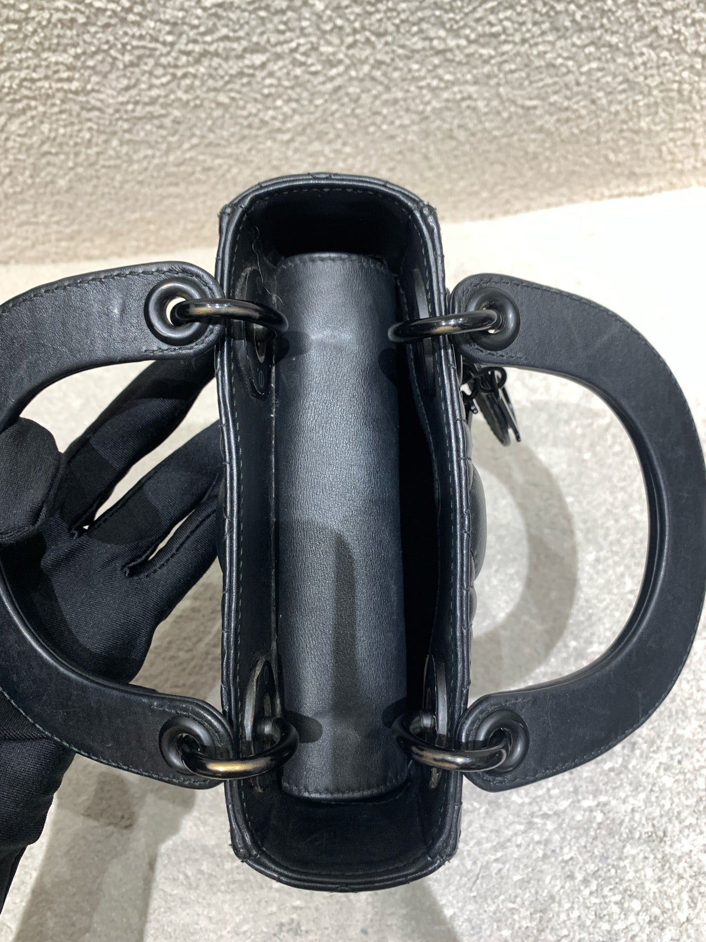 Dior - Lady Dior Mini - Matte lambskin leather - Black - (mini)