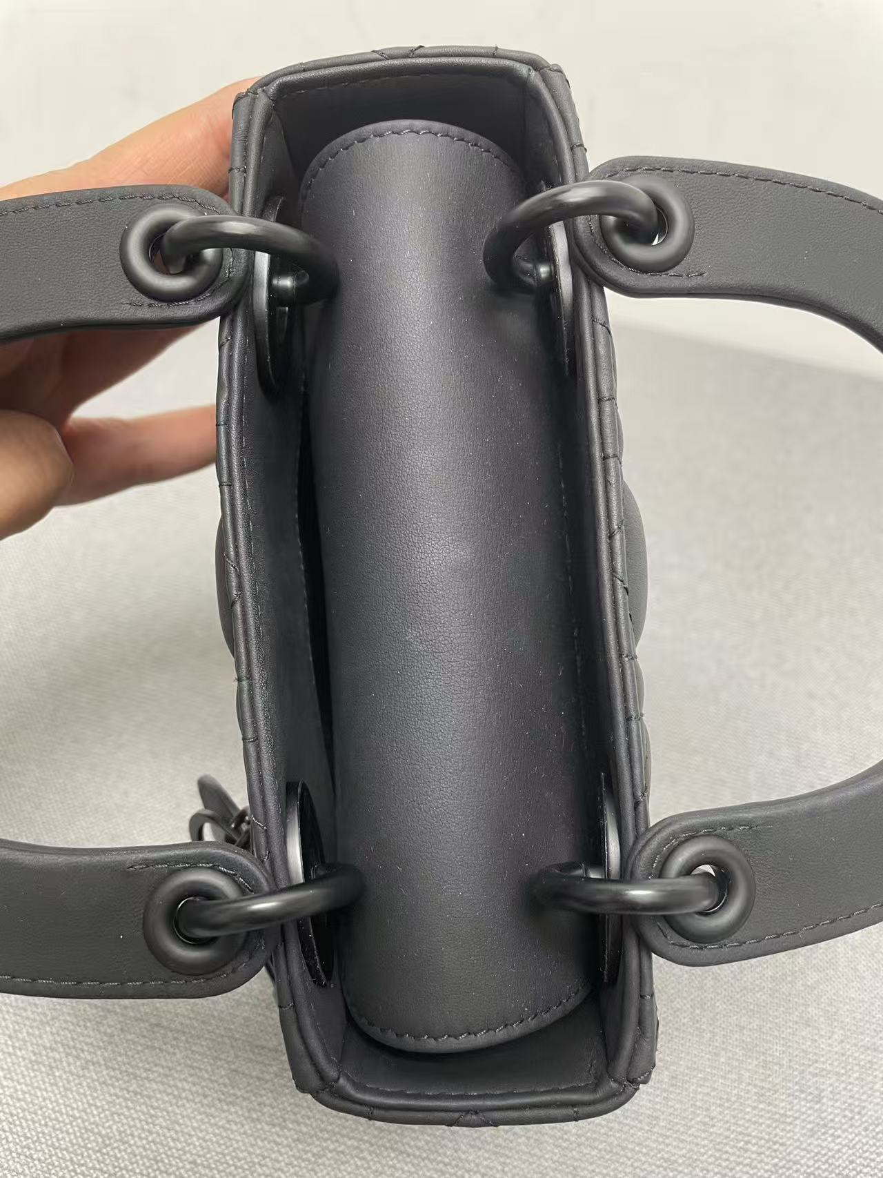 Dior - Lady Dior Mini - Matte Lambskin leather - Black - (mini)